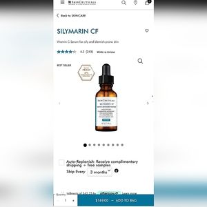 NIB (sealed) SKINCEUTICALS SILYMARIN CF Salicylic Acid Acne Treatment serum 1 oz